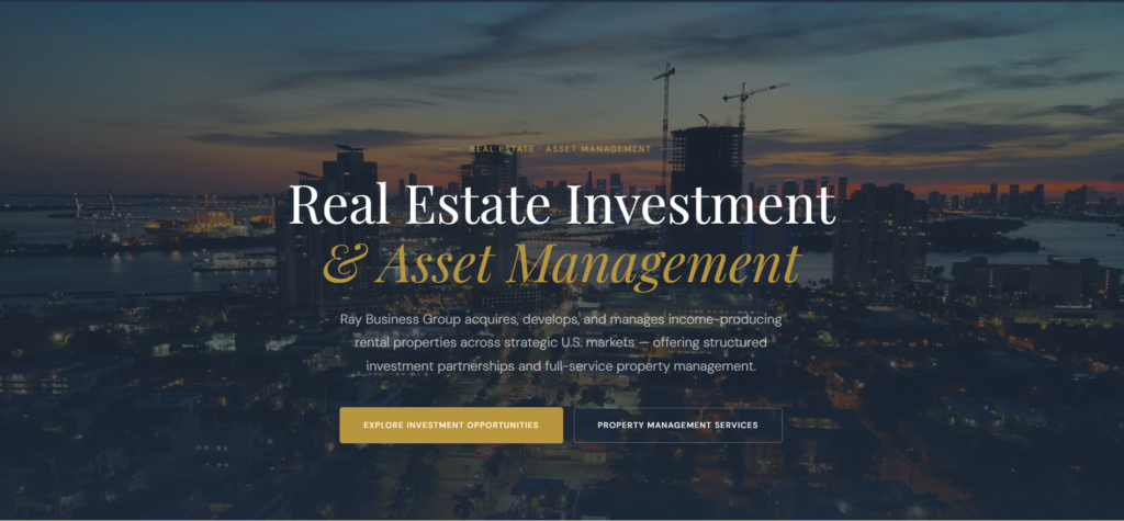 Ray Business Group — Plataforma web de inversión inmobiliaria